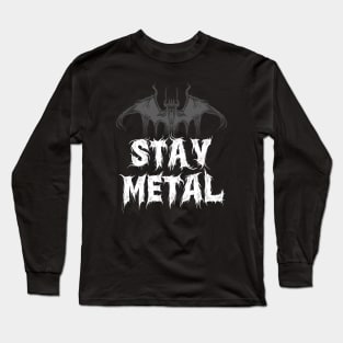Stay Metal-Metalhead-Music-Vampire Long Sleeve T-Shirt